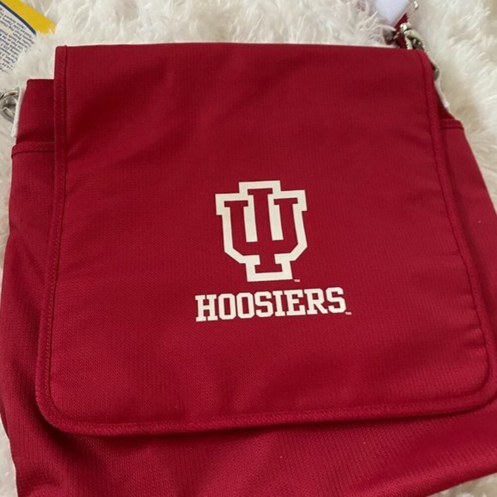 LIL FANS Indiana Hoosiers Diaper Bag / Messenger Crossbody Bag Red White NWOT - Picture 2 of 5